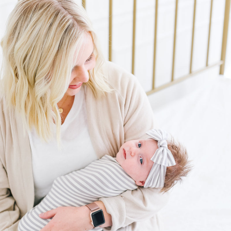 Copper Pearl Knit Headband Bow | Everest