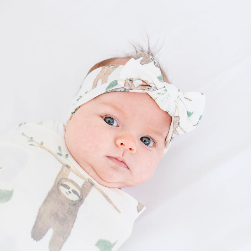 Copper Pearl Knit Headband Bow | Noah