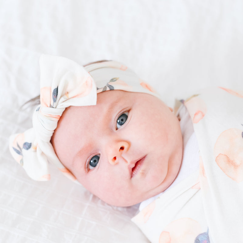 Copper Pearl Knit Headband Bow | Caroline