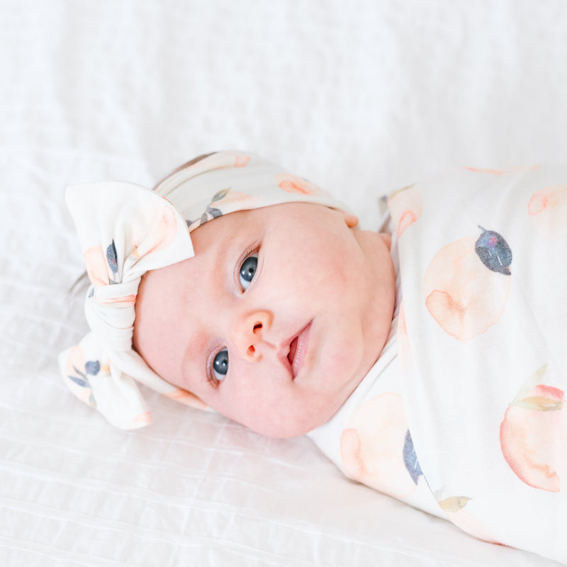 Copper Pearl Knit Headband Bow | Caroline