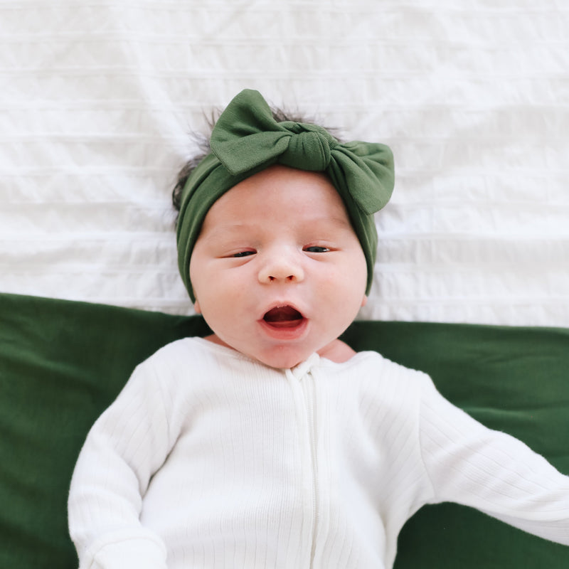 Copper Pearl Knit Headband Bow | Alder