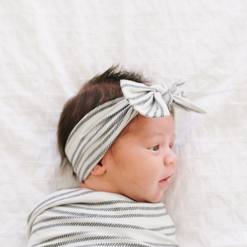 Copper Pearl Knit Headband Bow | Midtown