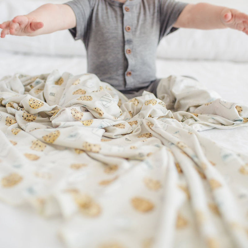 Copper Pearl Knit Swaddle Blanket | Chip