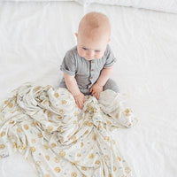 Copper Pearl Knit Swaddle Blanket | Chip