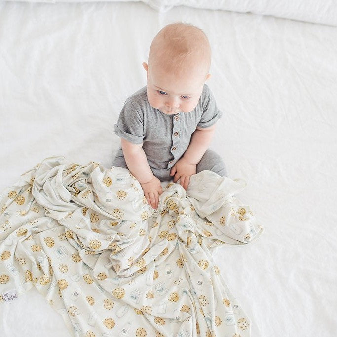 Copper Pearl Knit Swaddle Blanket | Chip