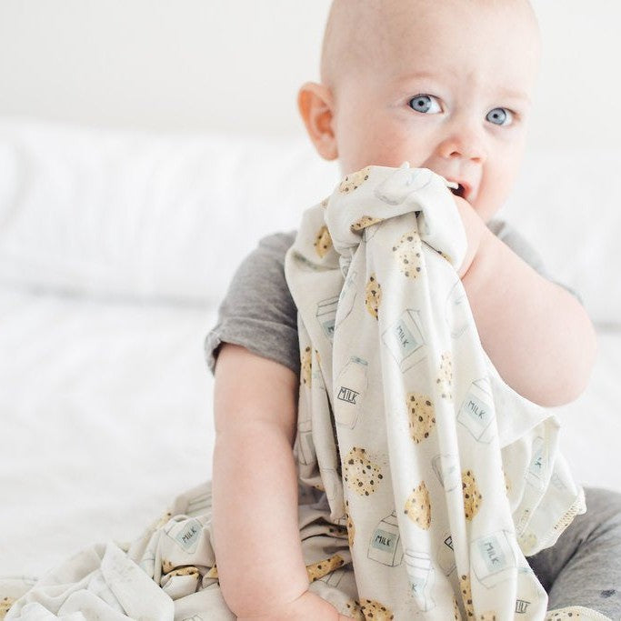 Copper Pearl Knit Swaddle Blanket | Chip