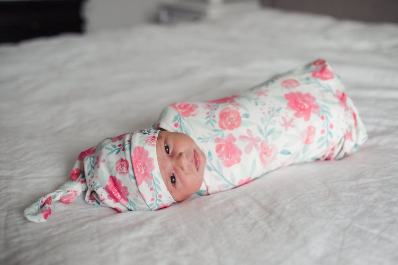 Copper Pearl Knit Swaddle Blanket | June