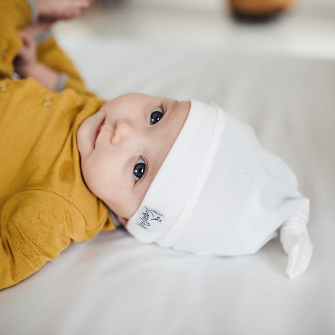 Copper Pearl Top Knot Hat | Dove