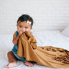 Copper Pearl Knit Swaddle Blanket | Camel