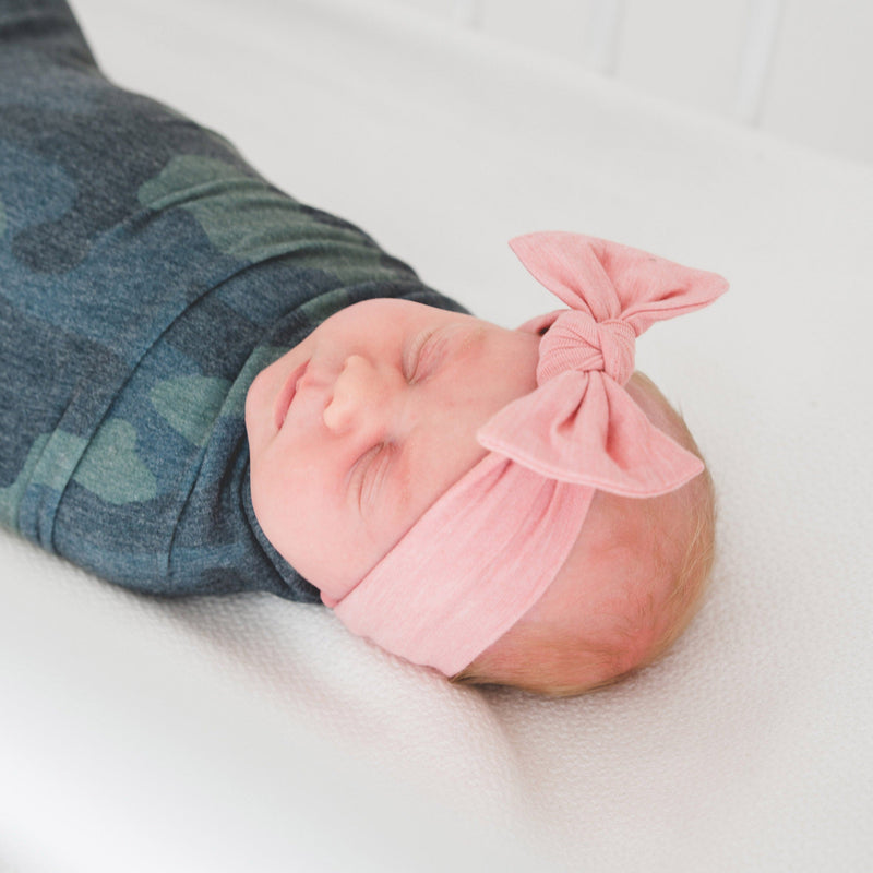 Copper Pearl Knit Headband Bow | Darling