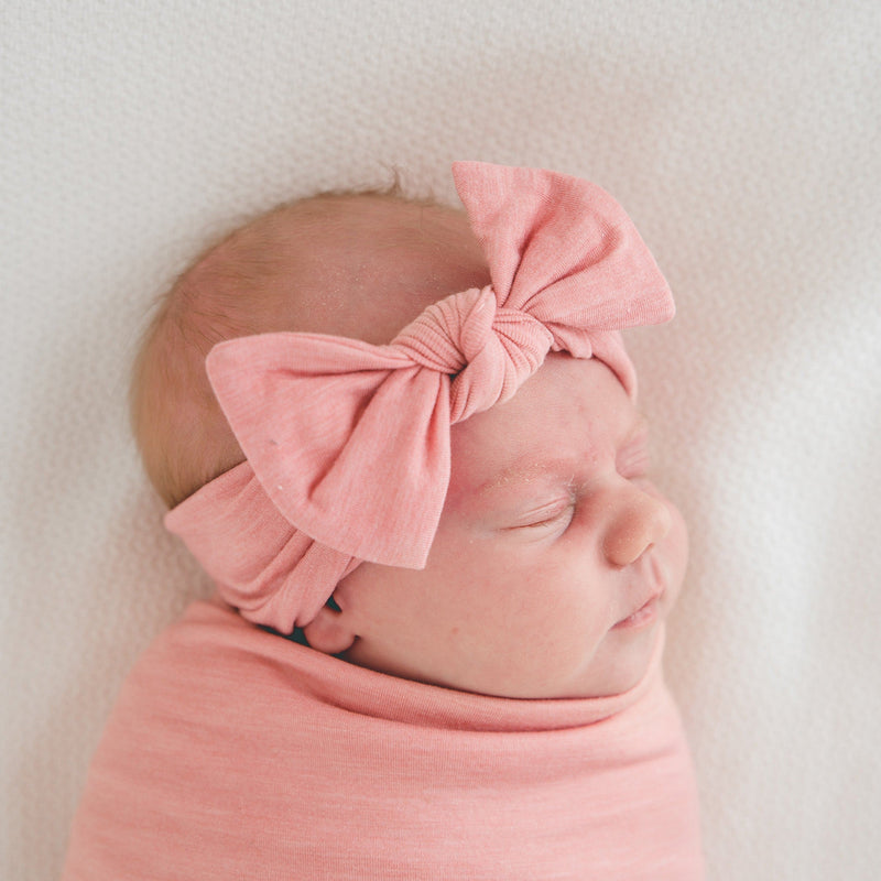 Copper Pearl Knit Headband Bow | Darling