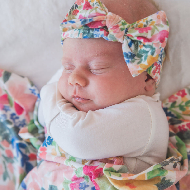 Copper Pearl Knit Headband Bow | Lark