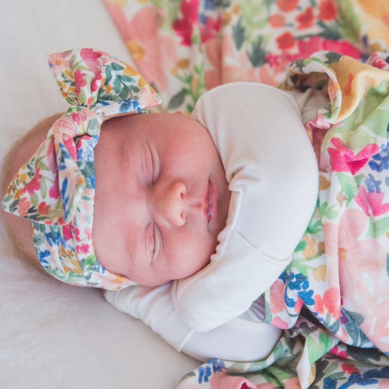 Copper Pearl Knit Headband Bow | Lark