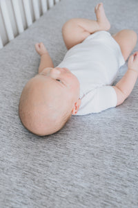 Copper Pearl Premium Knit Fitted Crib Sheet | Asher