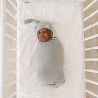 Copper Pearl Knit Swaddle Blanket | Stone