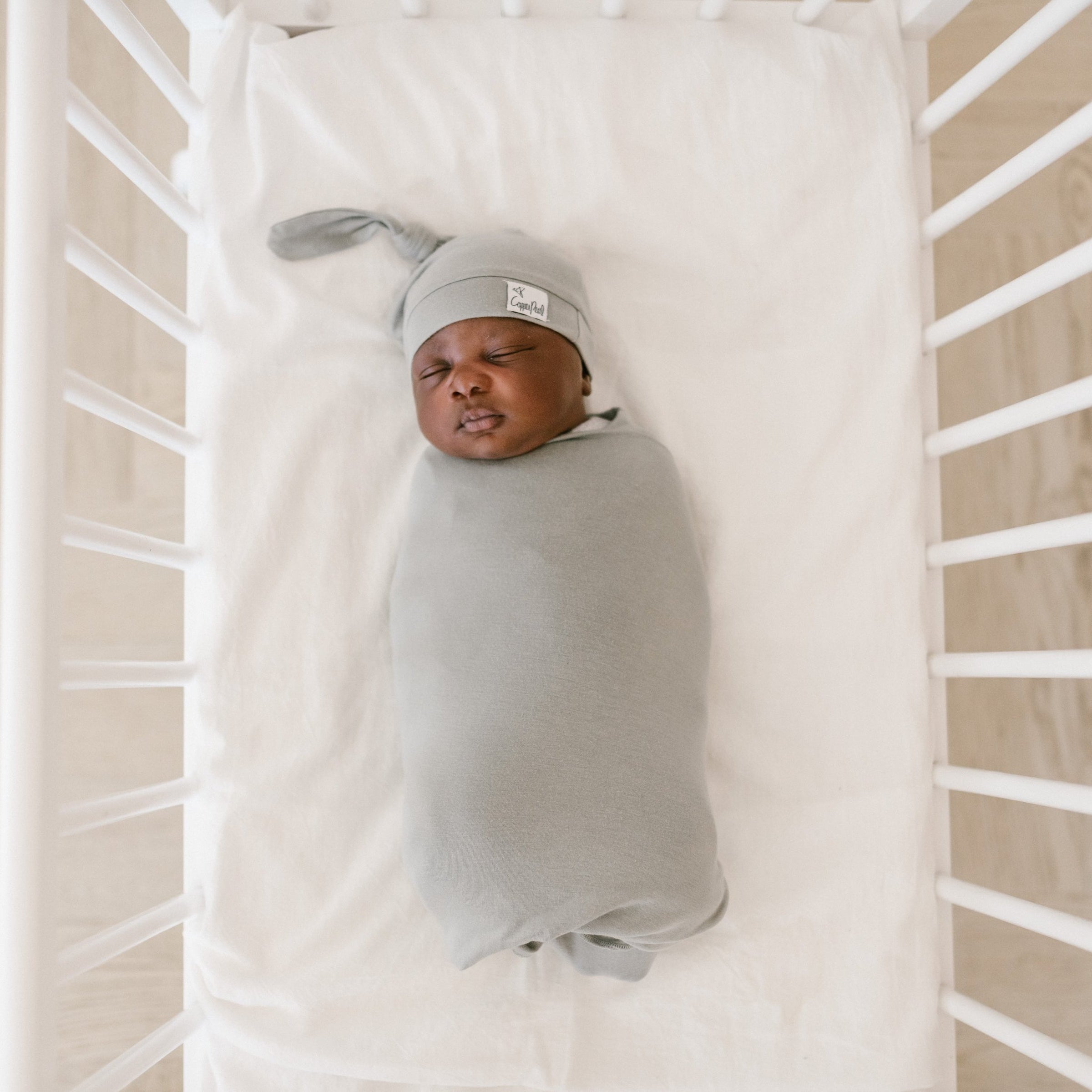 Copper Pearl Knit Swaddle Blanket | Stone