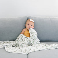 Copper Pearl Knit Swaddle Blanket | Fern