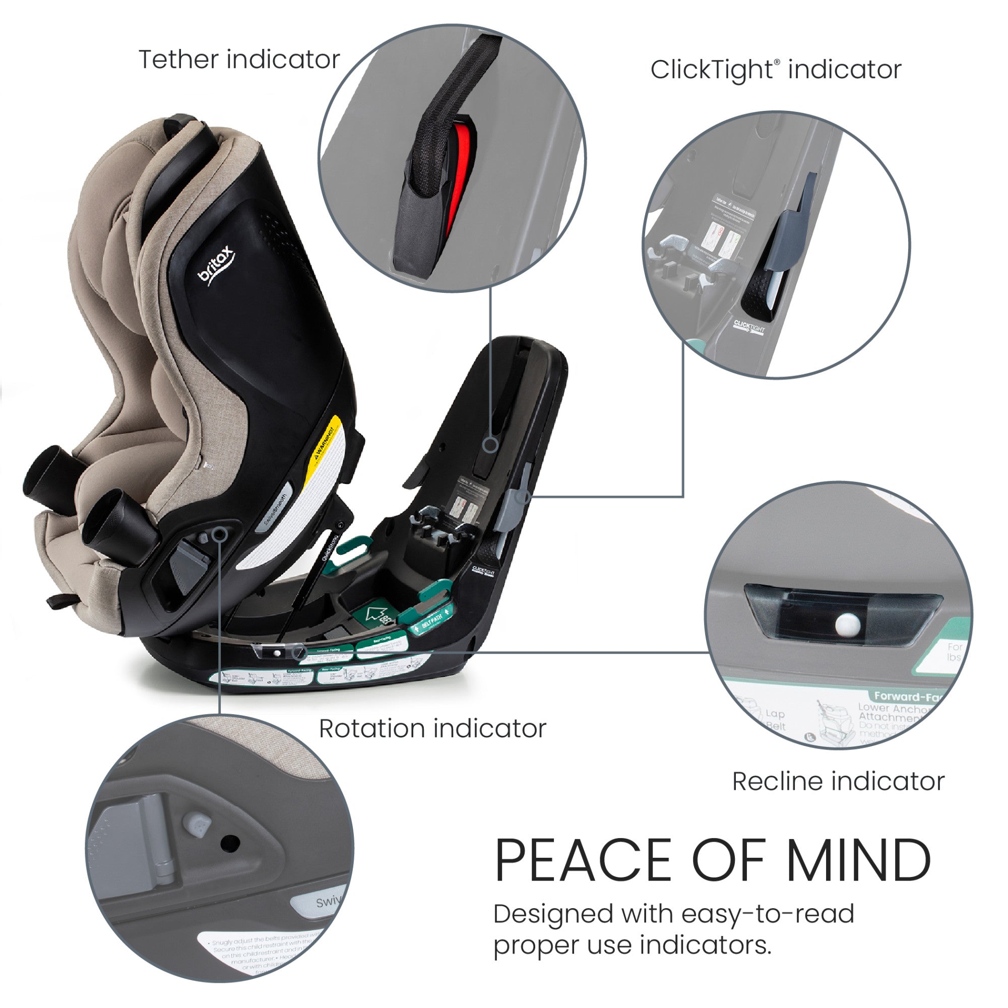 britax spark Britax Galaxy360 Slim Rotating Convertible Car Seat (Raven Black)