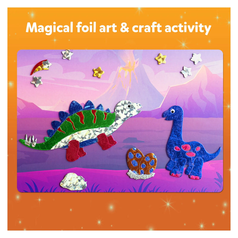 Skillmatics Foil Fun: World Of Dinosaurs |  No Mess Art Kit (ages 4-9)