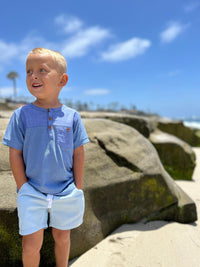 Me & Henry Hugo Twill Shorts | Pale Blue