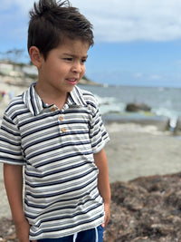 Me & Henry Shipping Polo | Navy Multi Stripe