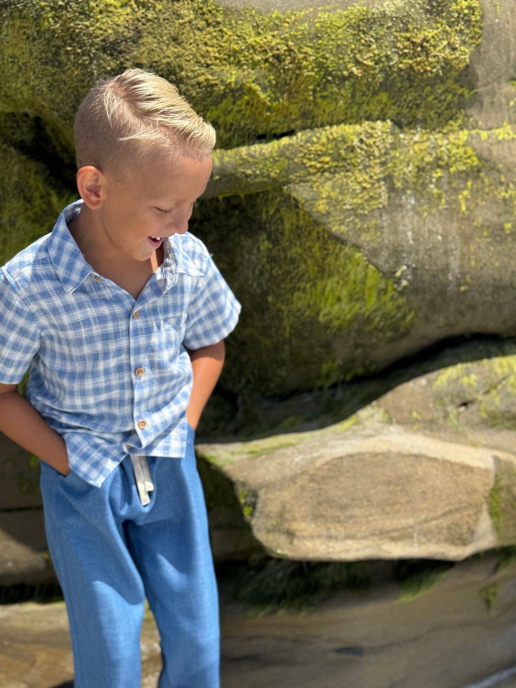 Me & Henry Newport Woven Shirt | Blue/White Plaid