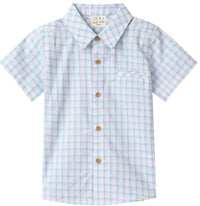 Me & Henry Newport Woven Shirt | Pink/Blue Plaid