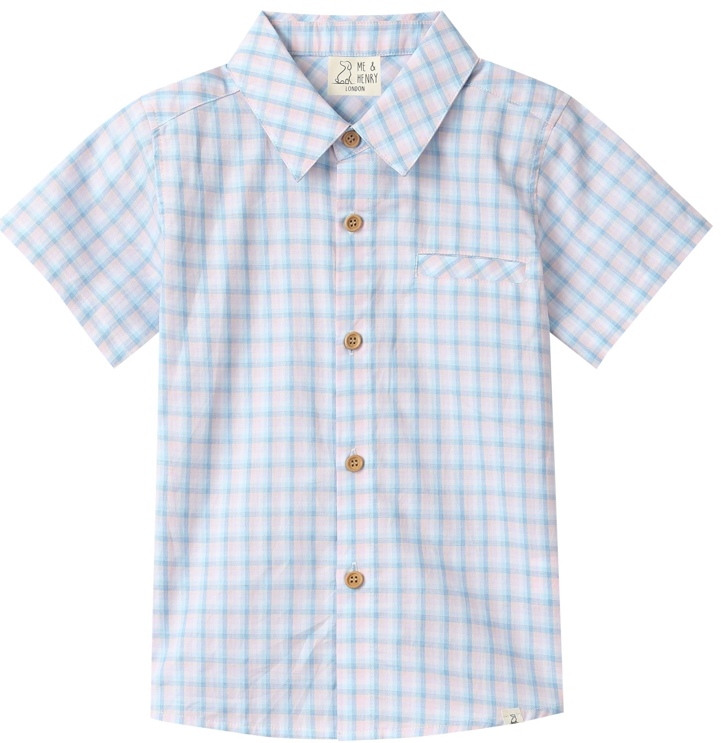 Me & Henry Newport Woven Shirt | Pink/Blue Plaid