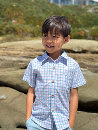 Me & Henry Newport Woven Shirt | Pink/Blue Plaid