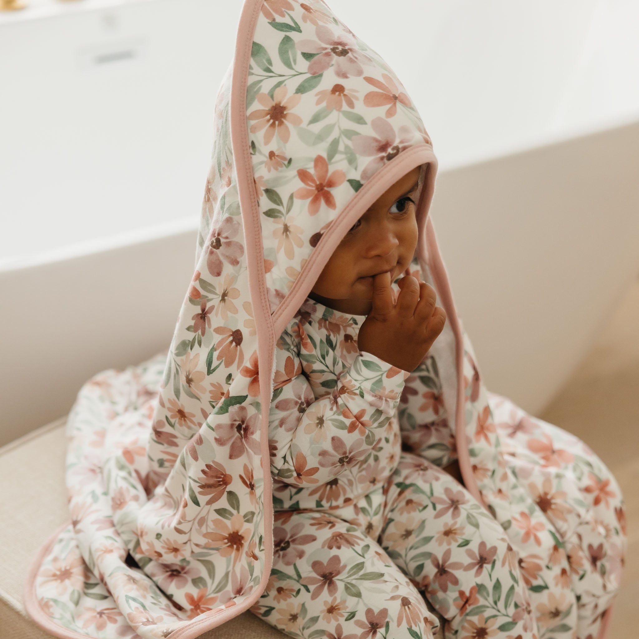 Copper Pearl Premium Baby Knit Hooded Towel | Natalie