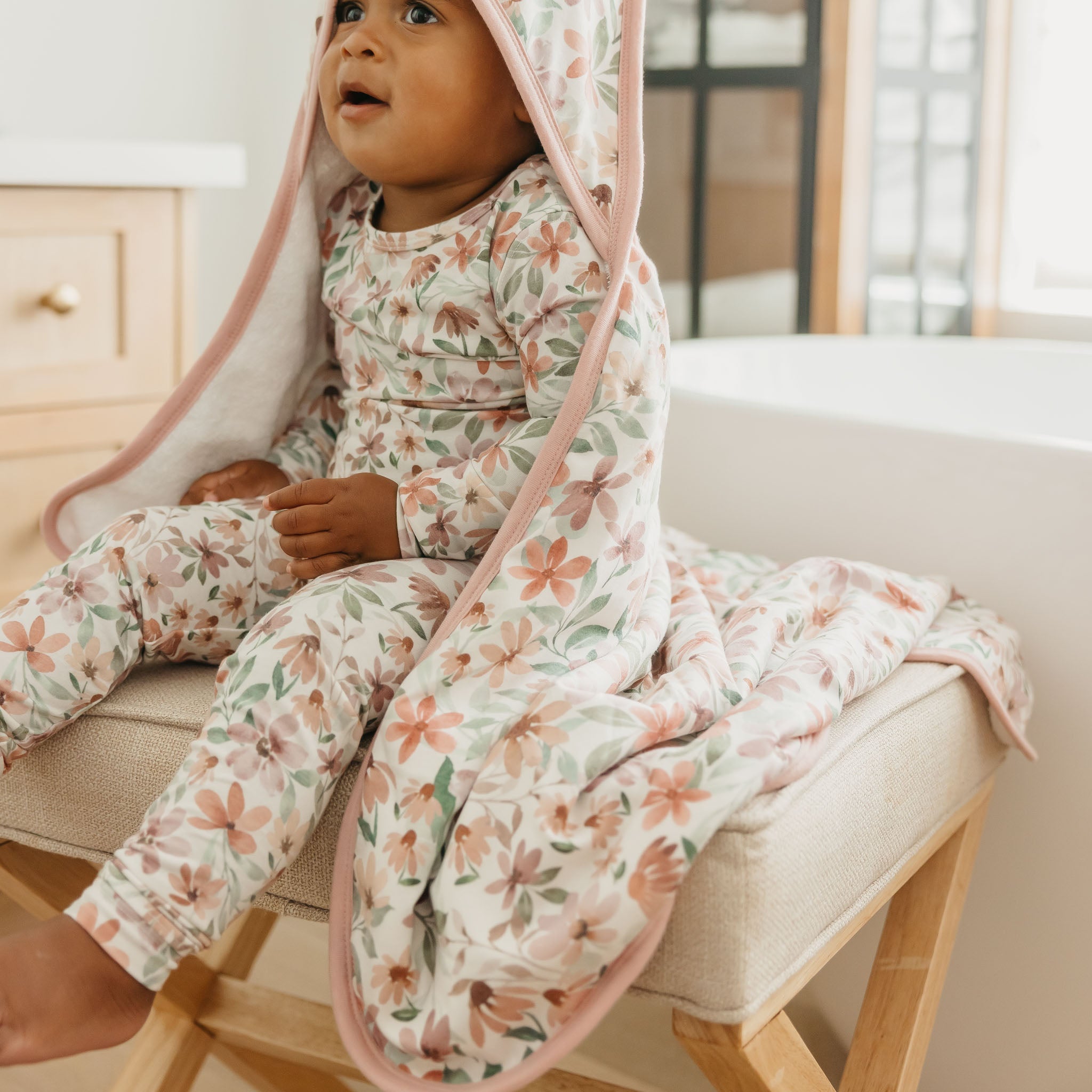 Copper Pearl Premium Baby Knit Hooded Towel | Natalie