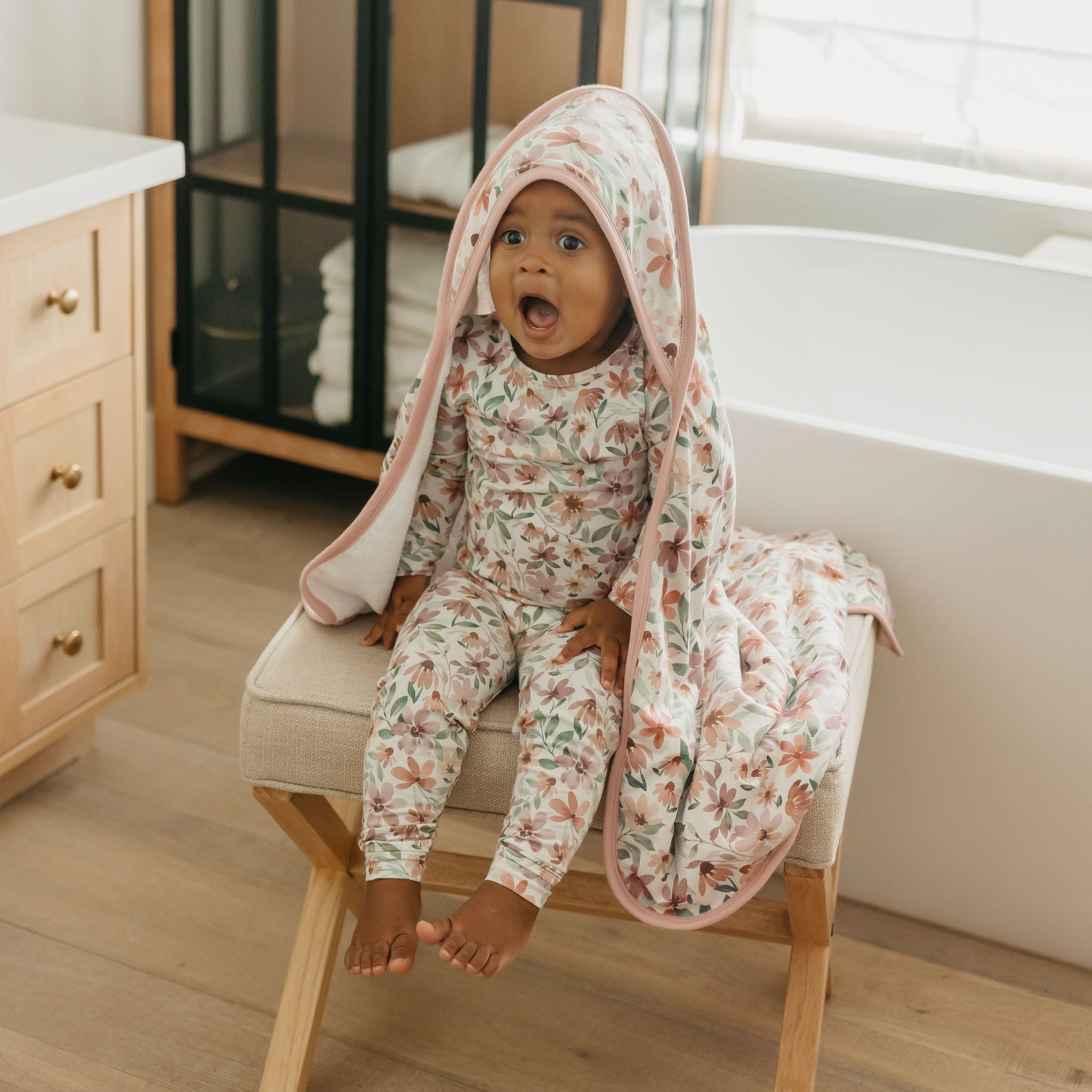 Copper Pearl Premium Baby Knit Hooded Towel | Natalie