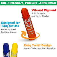 The Pencil Grip Kwik Stix Paint Sticks, Set of 10 Rainbow Colors