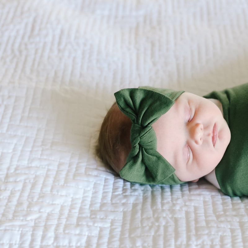 Copper Pearl Knit Headband Bow | Alder