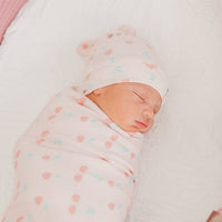 Copper Pearl Knit Swaddle Blanket | Cheery