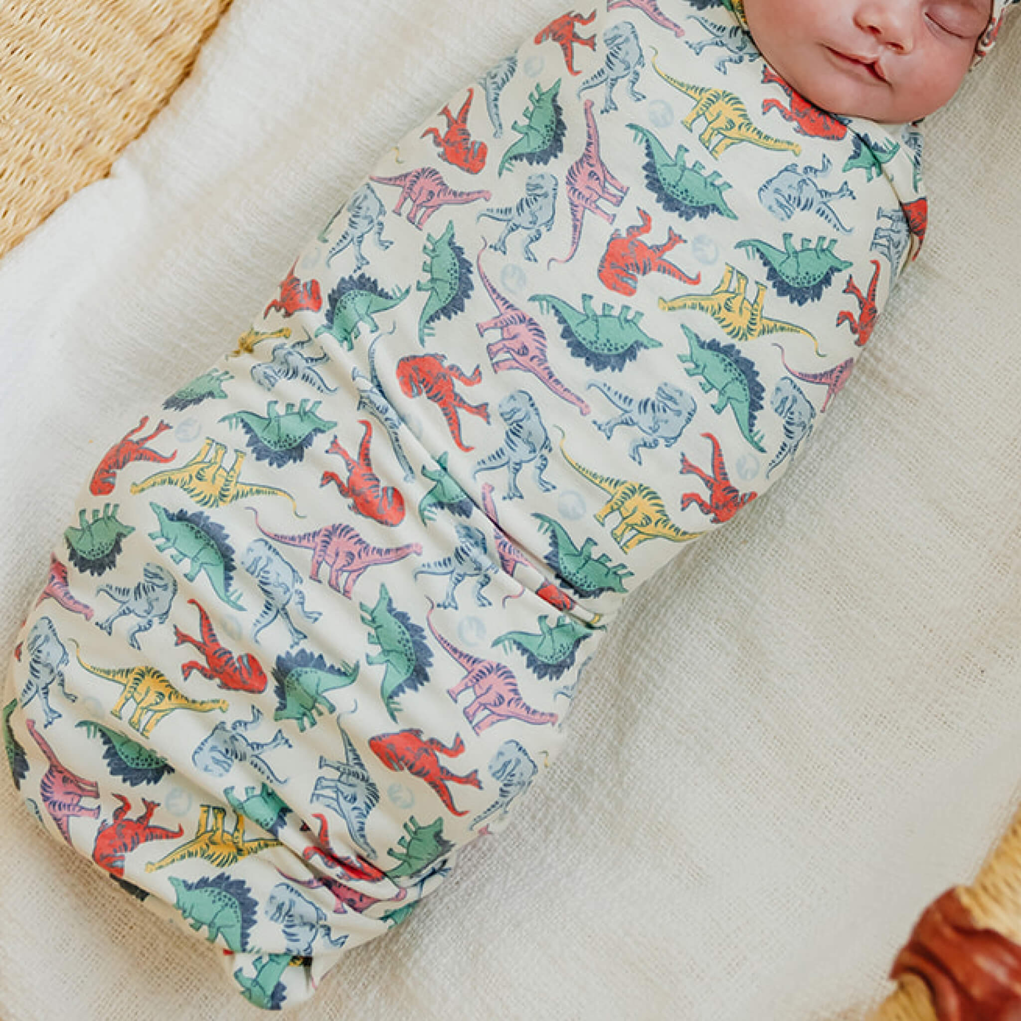 Copper Pearl Knit Swaddle Blanket | Dinosaurs of Jurassic Park