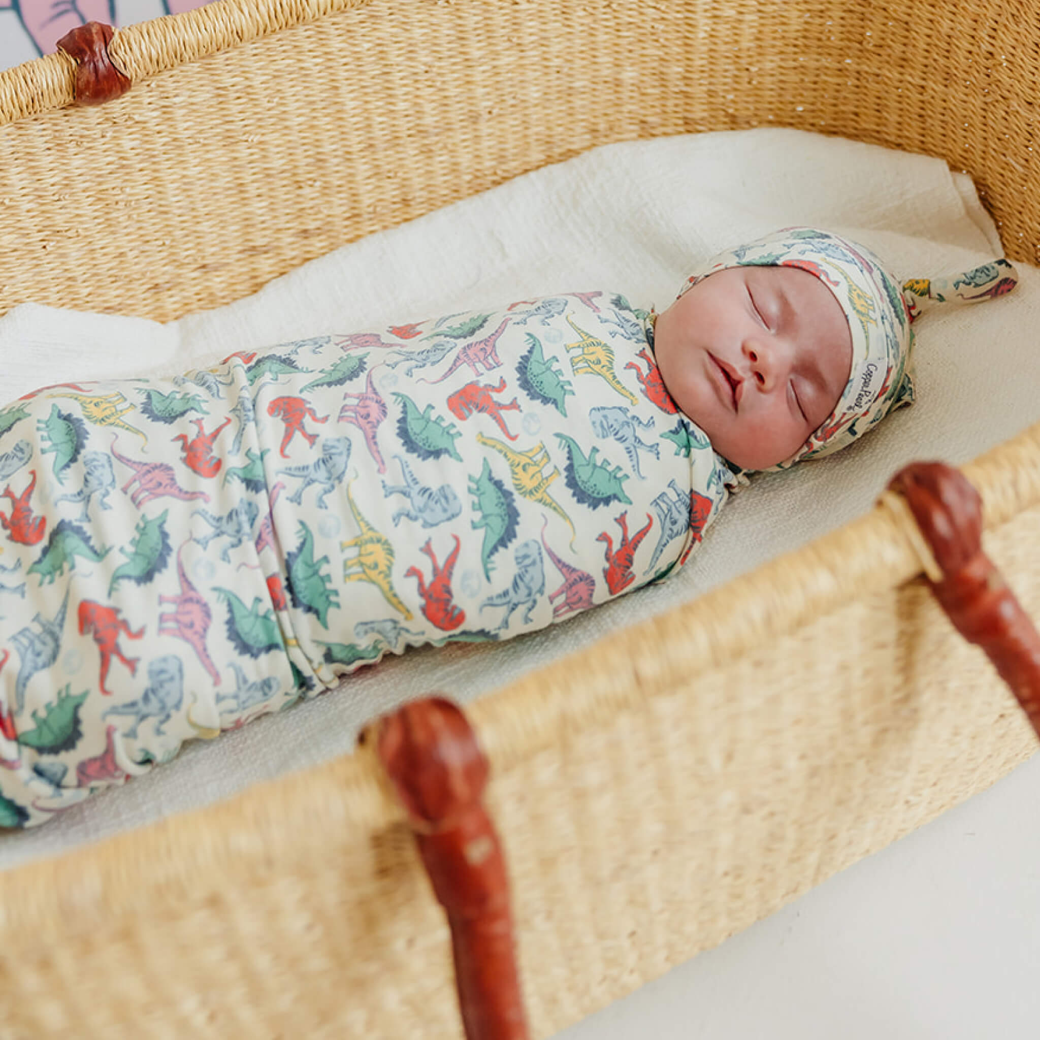 Copper Pearl Knit Swaddle Blanket | Dinosaurs of Jurassic Park