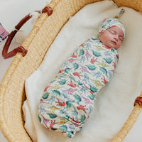 Copper Pearl Knit Swaddle Blanket | Dinosaurs of Jurassic Park