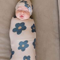 Copper Pearl Knit Swaddle Blanket | Gemma In Tan