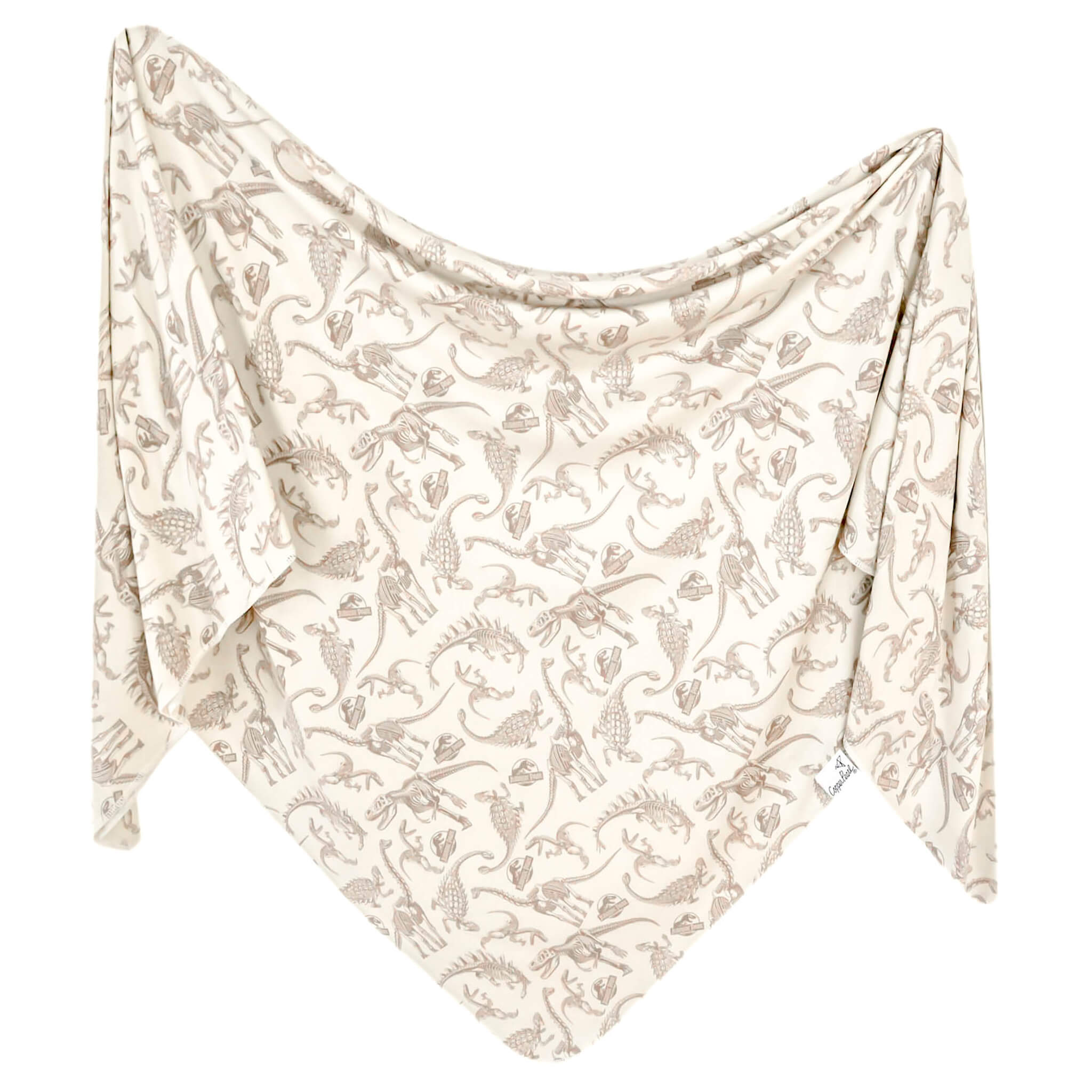 Copper Pearl Knit Swaddle Blanket | Jurassic Park Fossils