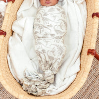 Copper Pearl Knit Swaddle Blanket | Jurassic Park Fossils