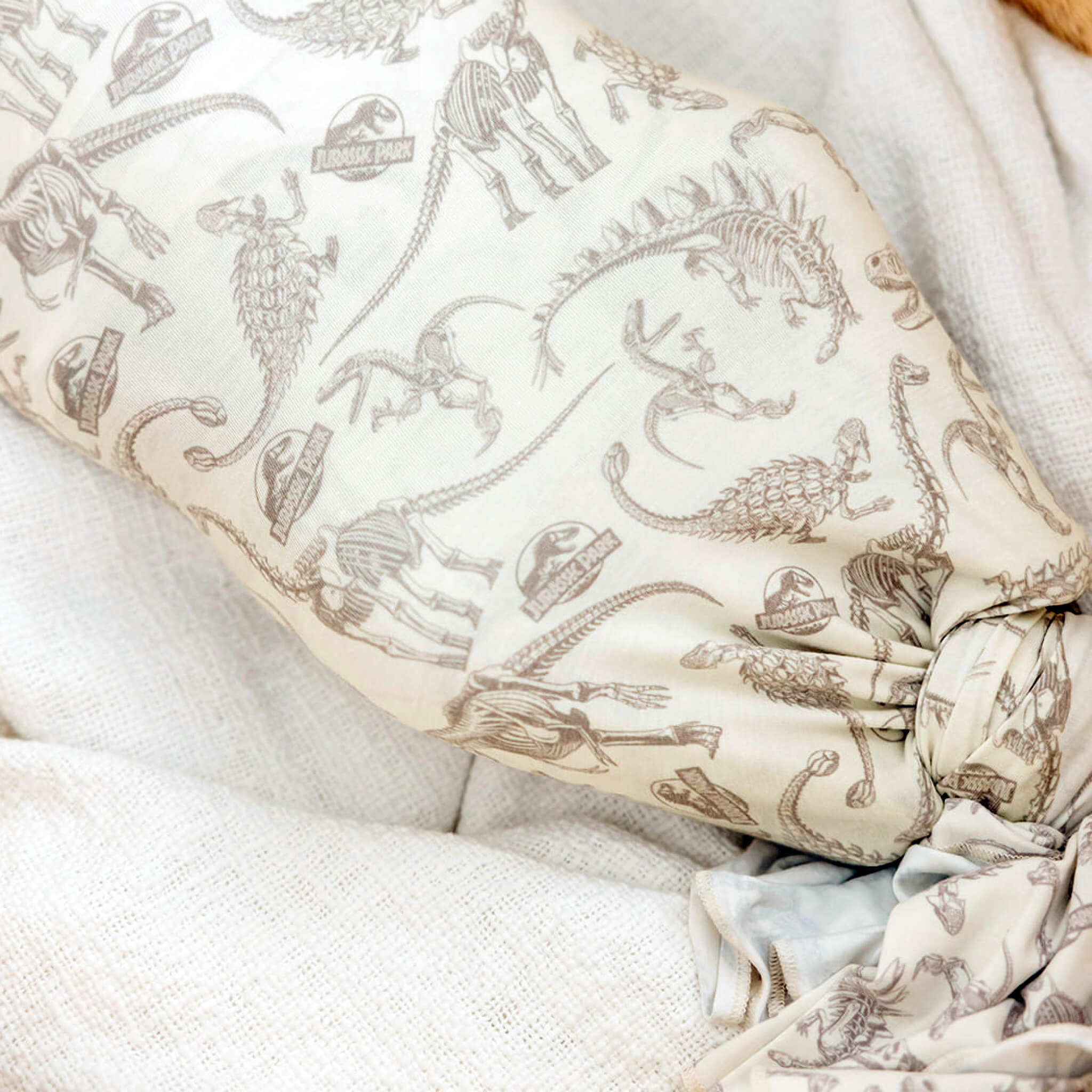 Copper Pearl Knit Swaddle Blanket | Jurassic Park Fossils
