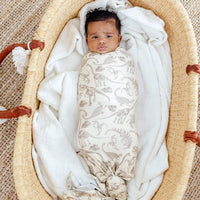 Copper Pearl Knit Swaddle Blanket | Jurassic Park Fossils