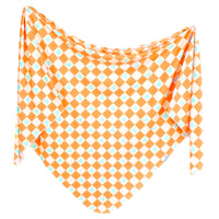 Copper Pearl Knit Swaddle Blanket | Mickey Mouse Check