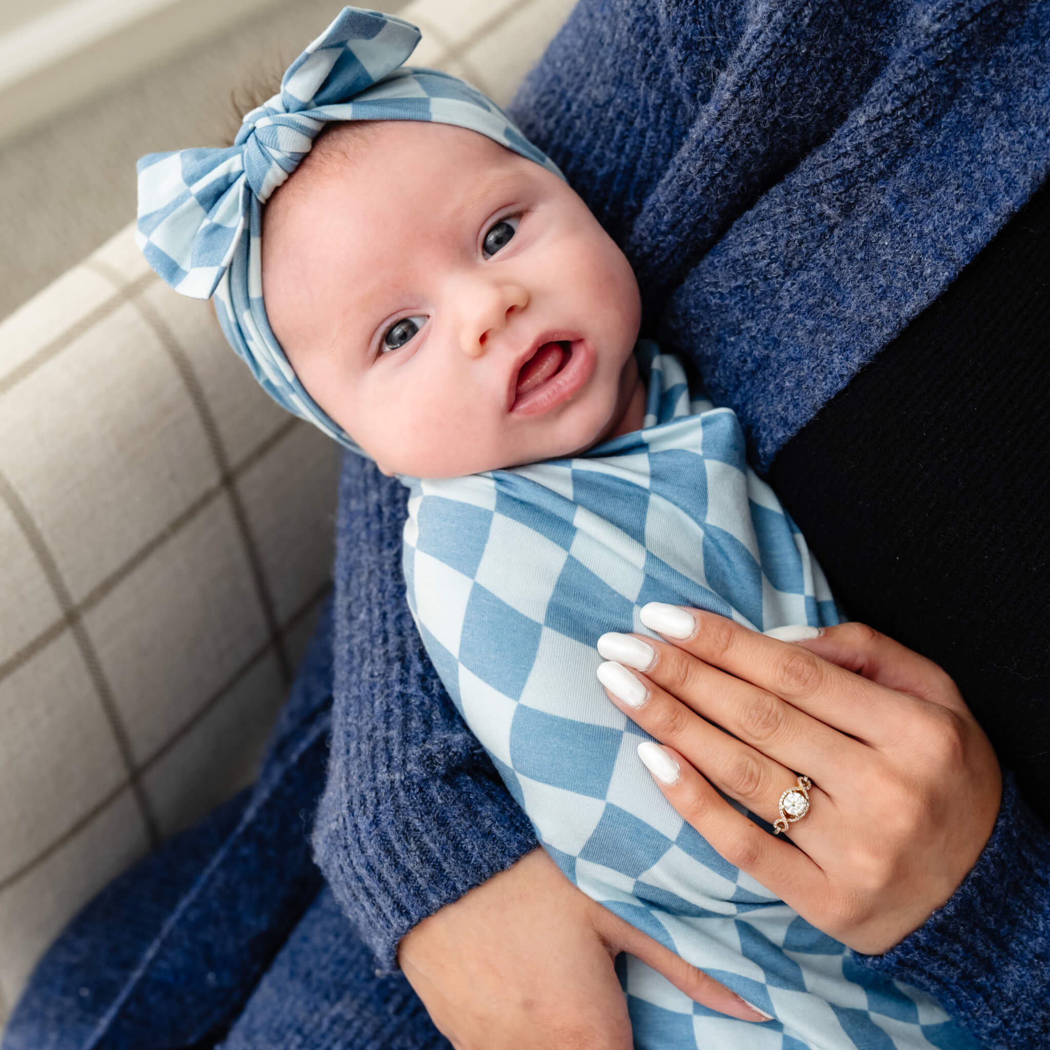 Copper Pearl Knit Swaddle Blanket | Miles