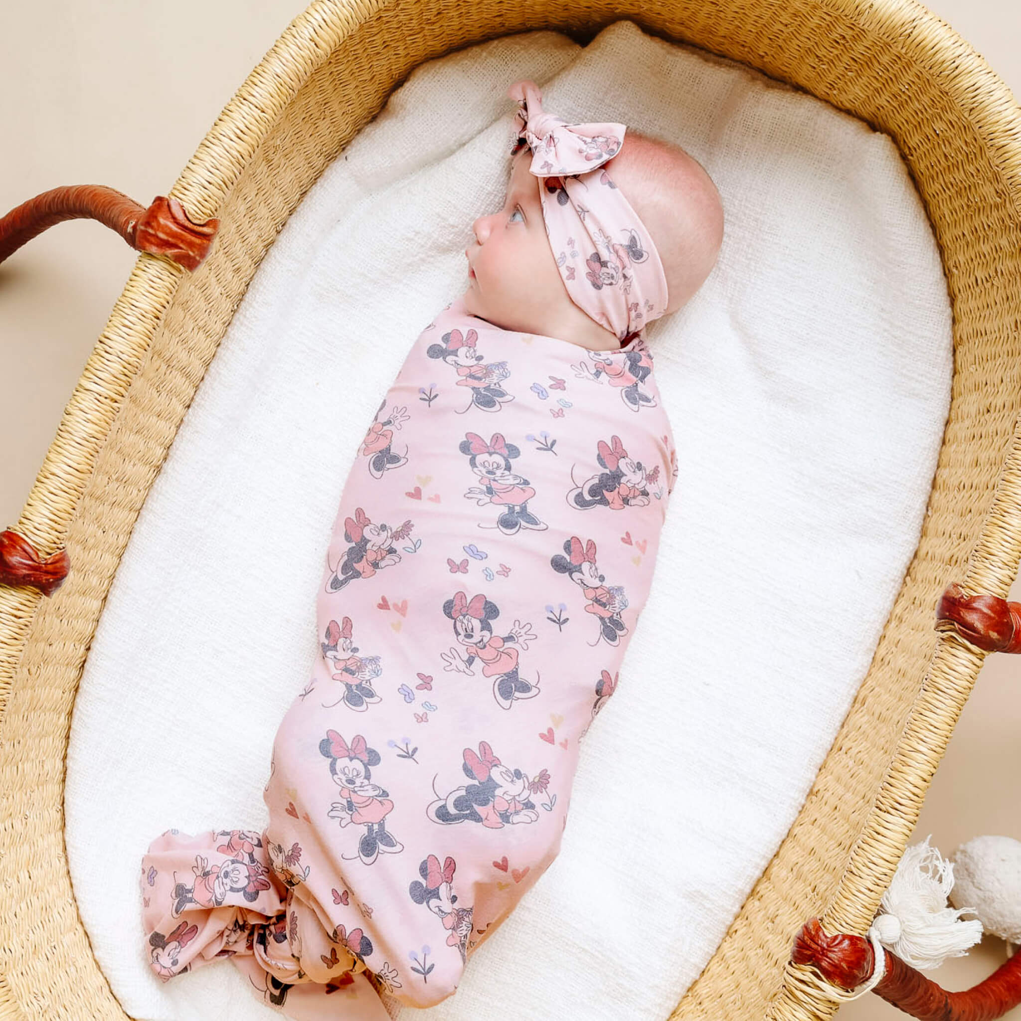 Copper Pearl Knit Swaddle Blanket | Minnie Mouse