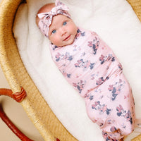 Copper Pearl Knit Swaddle Blanket | Minnie Mouse
