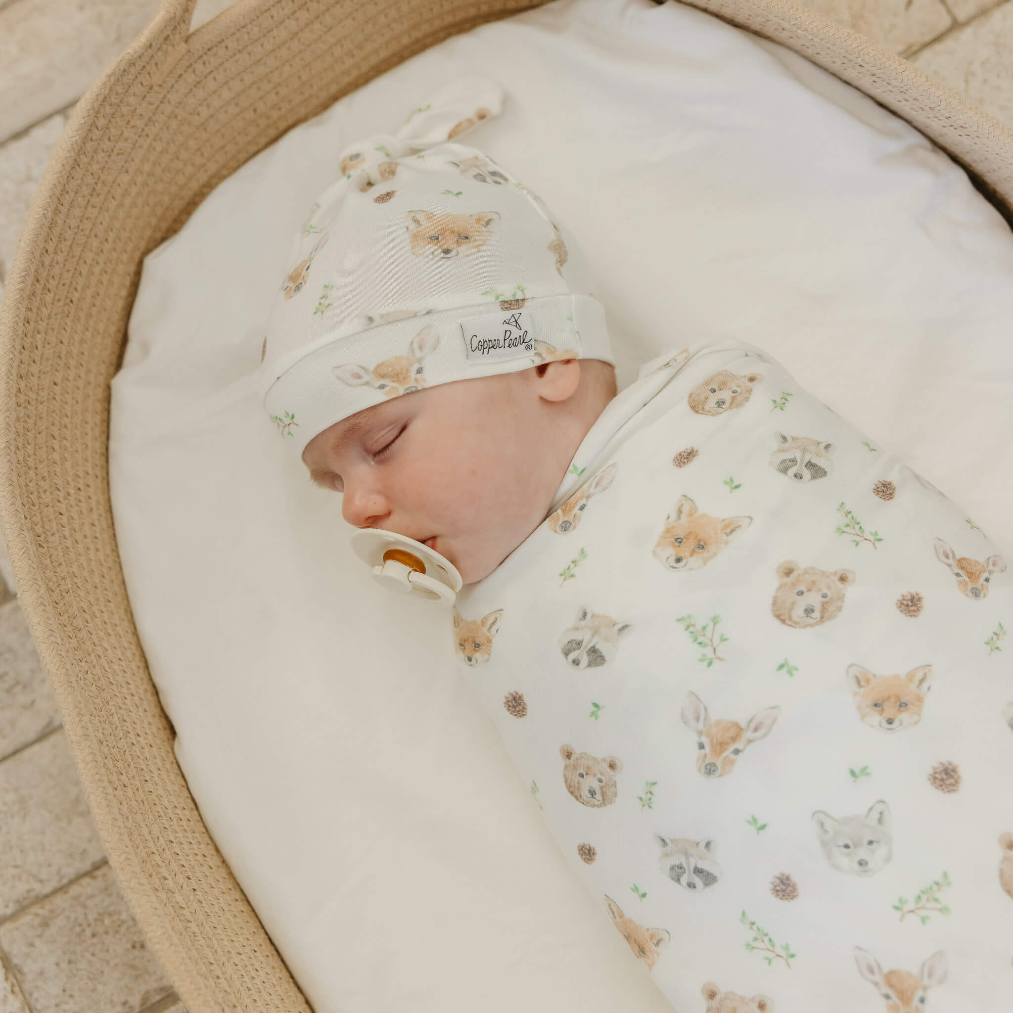 Copper Pearl Knit Swaddle Blanket | Wilder