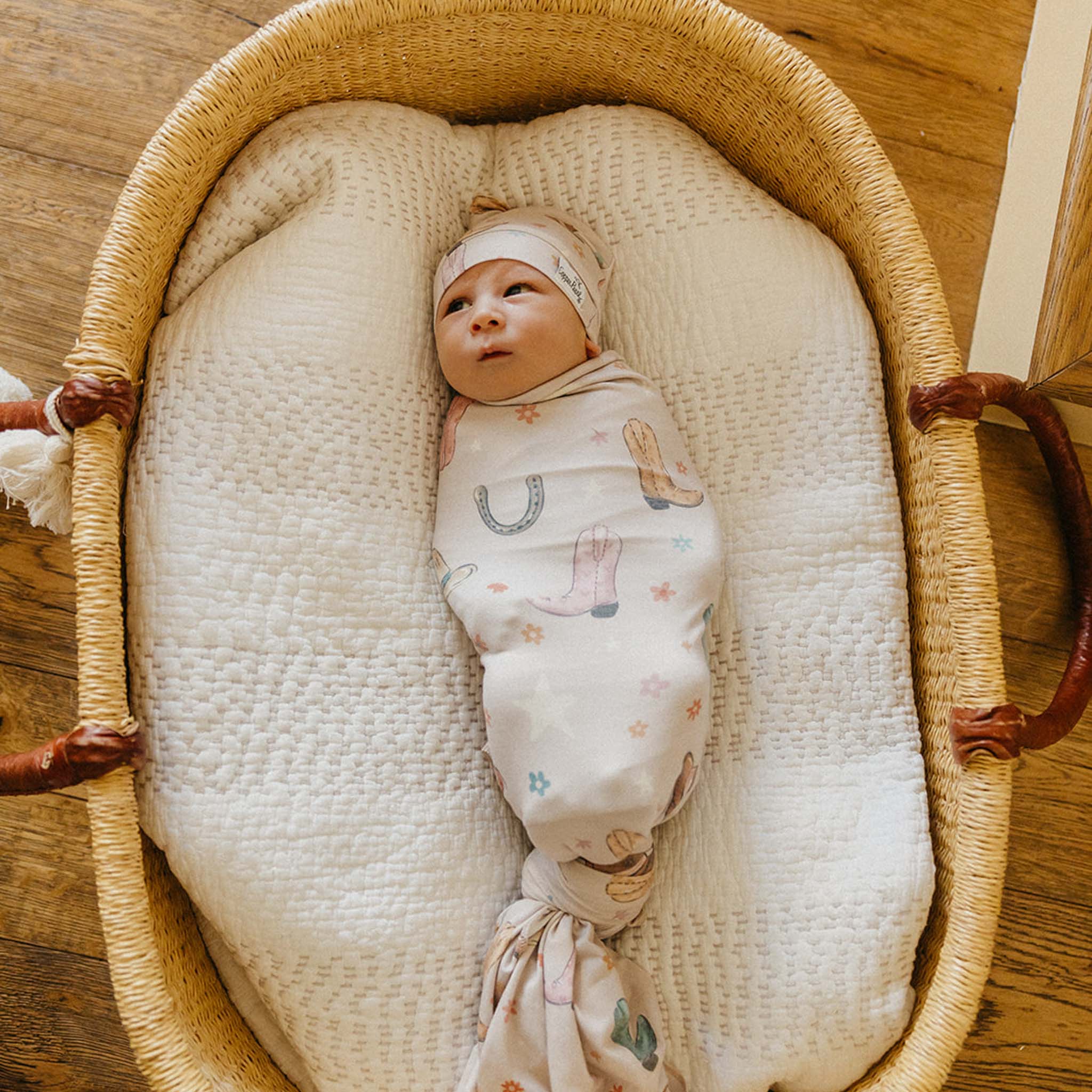 Copper Pearl Knit Swaddle Blanket | Cheyenne