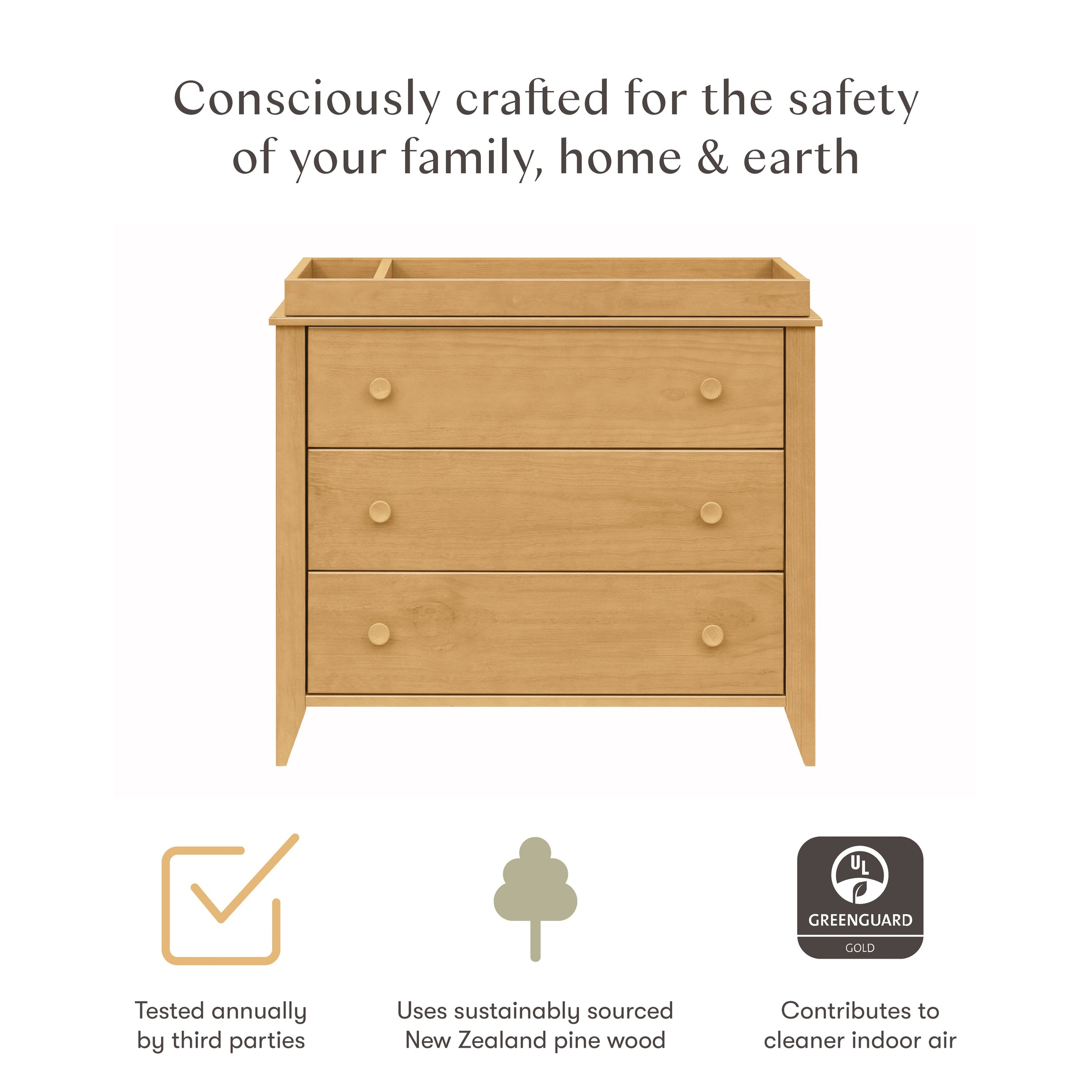 Babyletto Sprout 3-Drawer Changer Dresser with Removable Changing Tray